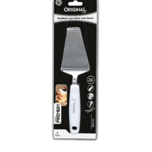 Espatula Para Bolo 26,5cm Aço Inox Com Serra Premium