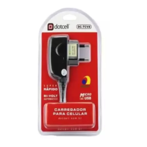 Carregador De Celular - Micro Usb (v8) 5v 1a Dc-tcv8