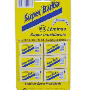 Lâmina Inox Barbear 60 Peças - Super Barba